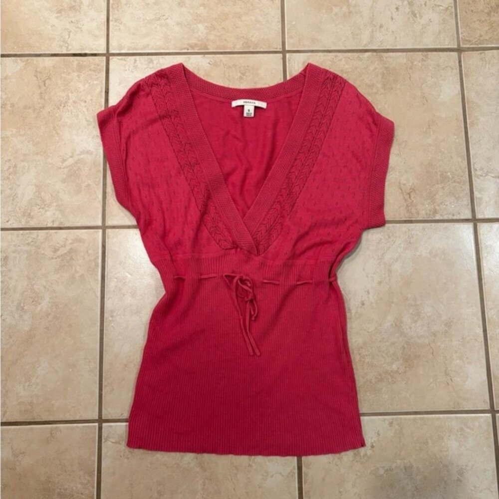 Merona Women's Deep Red V-Neck Blouse